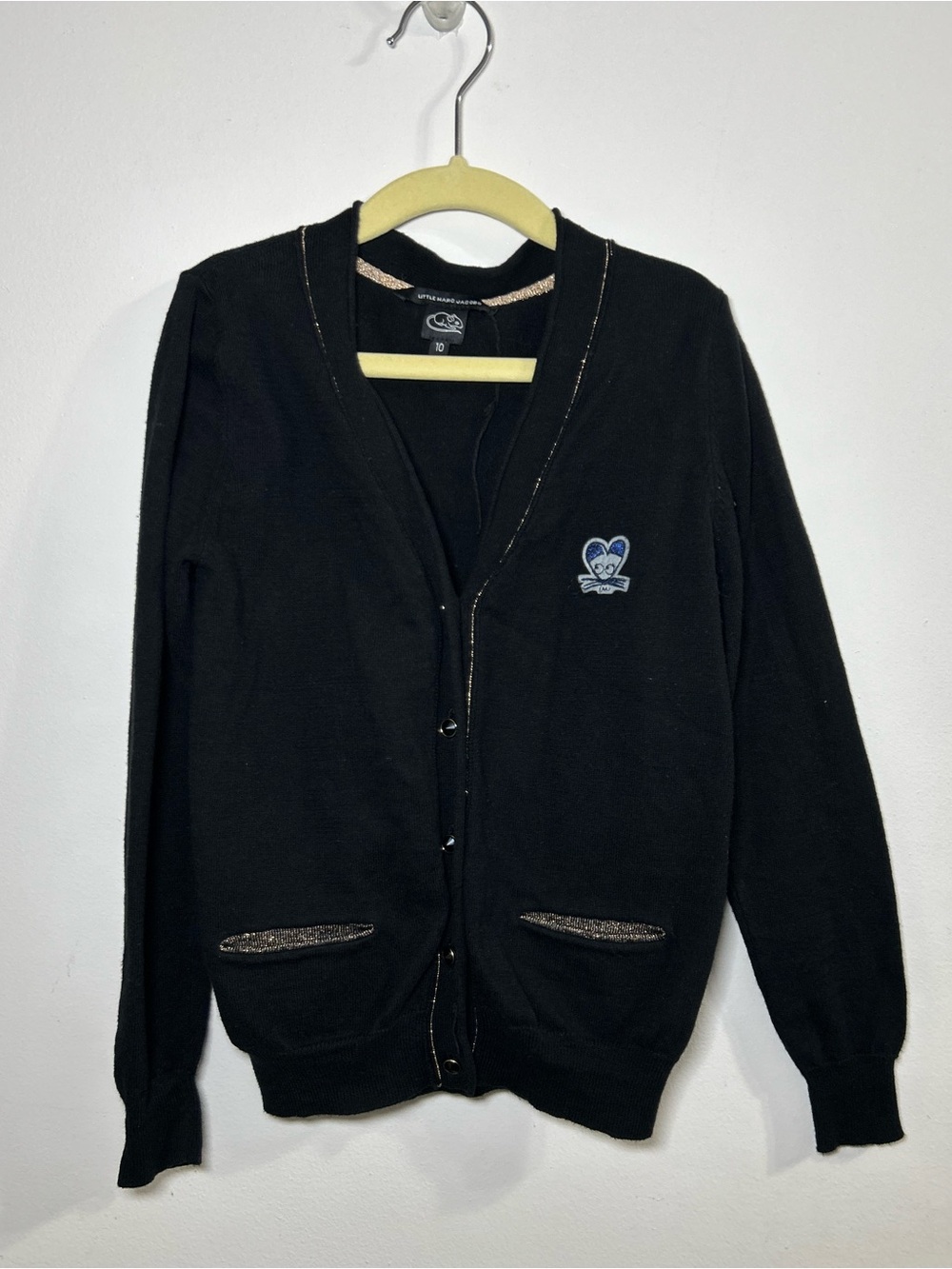 Little Marc Jacobs Girls Black Cardigan Sweater